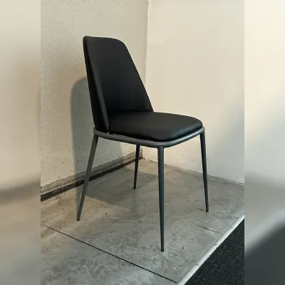 Sedia in ecopelle senza braccioli Sedia moderna imbottita in Offerta Outlet
