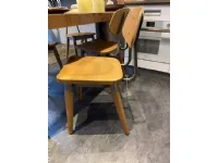 Sedia senza braccioli Set 4 sedie Dialma brown in Offerta Outlet