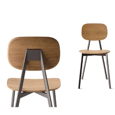 Sedia Tata impiallacciata di Point house in OFFERTA OUTLET -34%