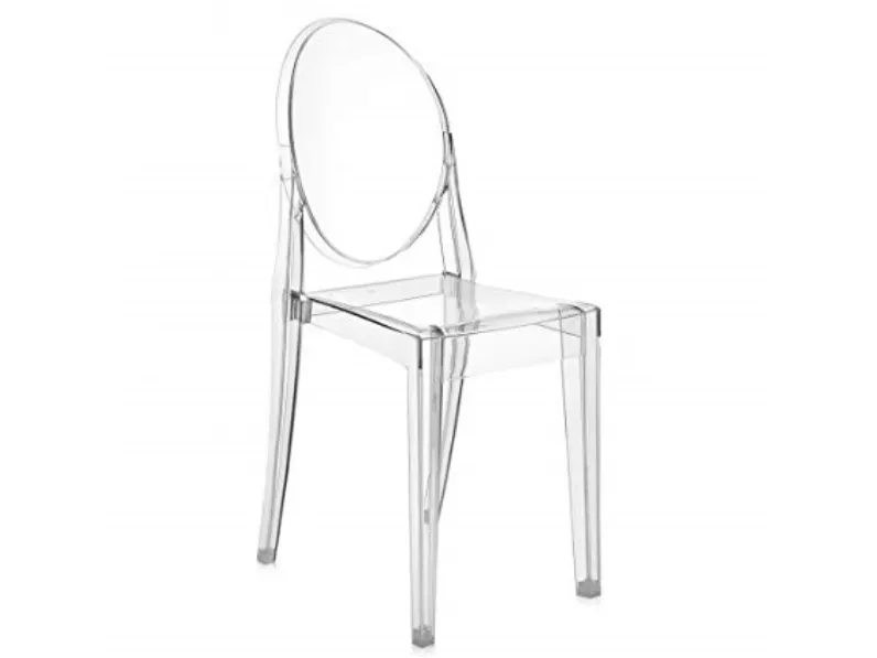 Sedia modello Victoria ghost senza braccioli di Kartell 