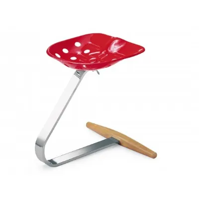 Sgabello Zanotta mezzadro rosso Zanotta con base centrale in offerta