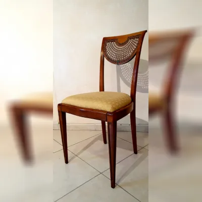 Sedia Seggiolina noce per scrivania schienale paglia di vienna da soggiorno realizzata in legno scontata del 35%