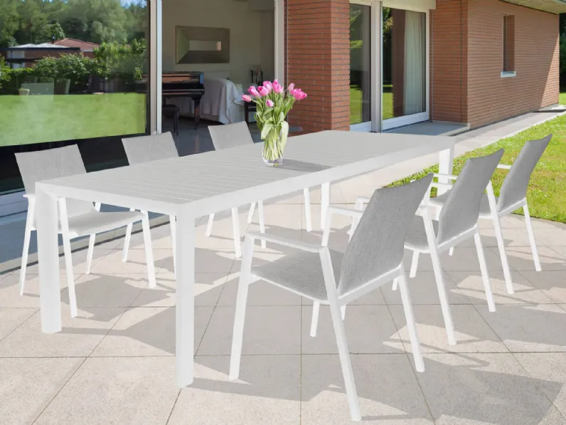 Set completo da giardino Houston e maili Cosma outdoor living in Offerta Outlet