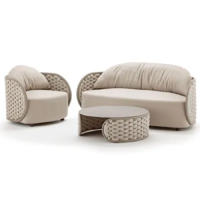 Set completo da giardino Set esterno luxury capri  Md work a prezzo Outlet