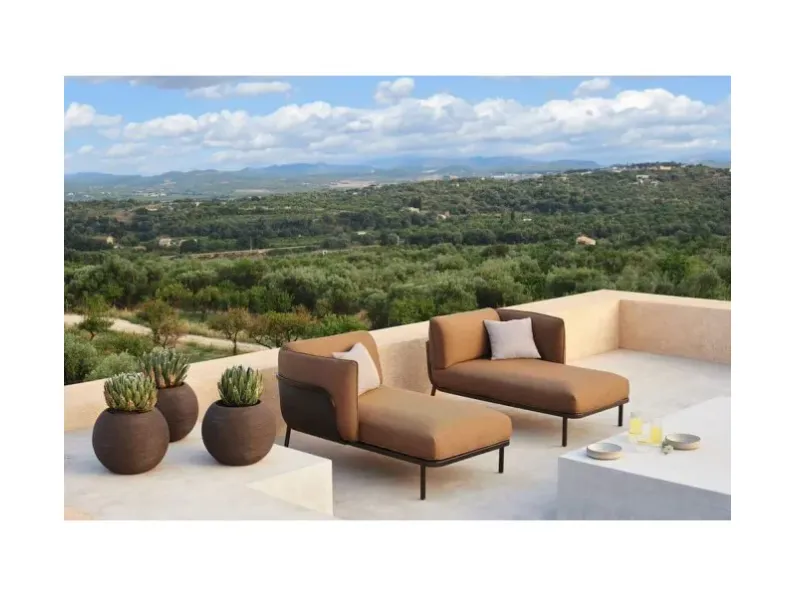 Set da giardino modello Cabla divano due posti con poltrone Emu completo 