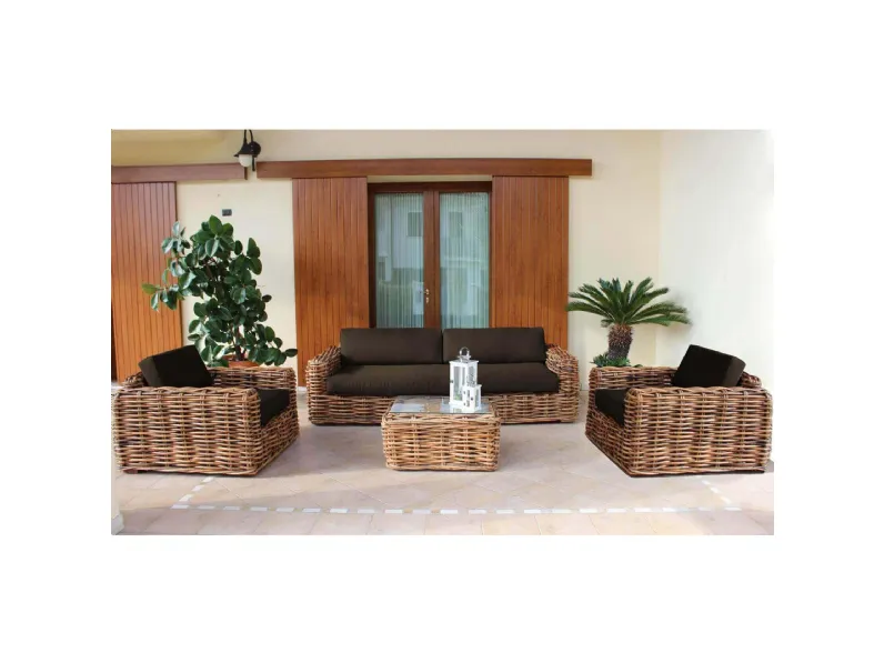 Set da giardino modello Polinesia 3 p Cosma outdoor living completo