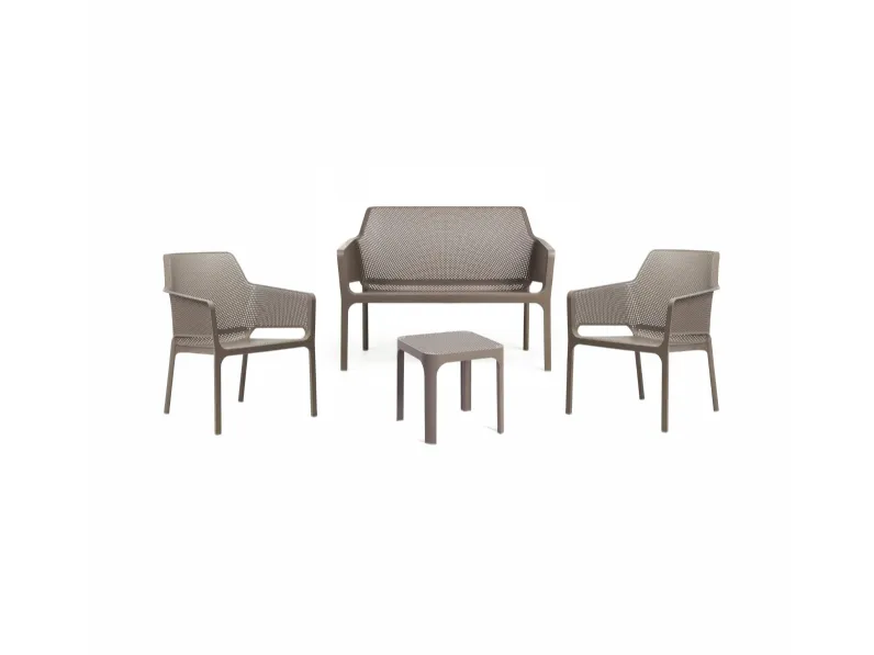 Set per l'esterno completo Salotto net relax tortora table 40 Nardi in offerta