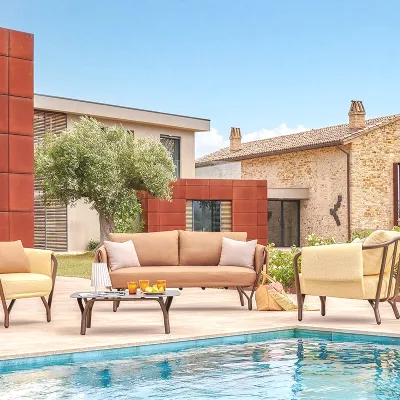 Set da giardino modello Set angel divano con poltrone Emu completo 