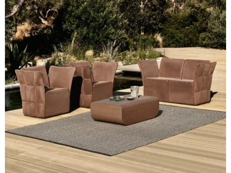 Set per l'esterno modello Set chico divano con poltrone e tavolino Myyour completo 