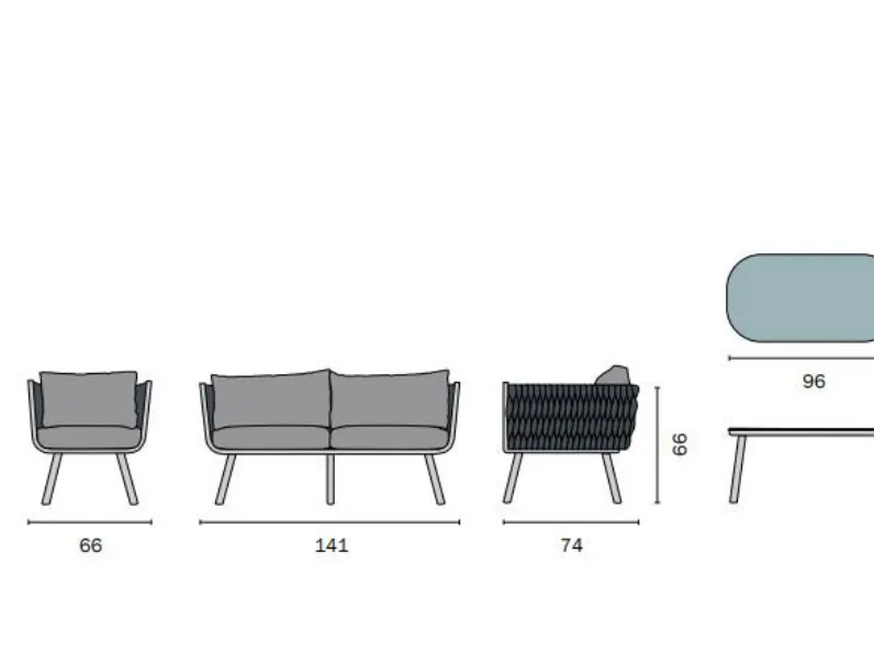 Set per l'esterno completo Set stoccolma Greenwood in offerta