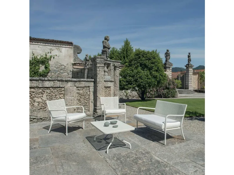 Set da giardino modello Athena divano con poltrone Emu completo 