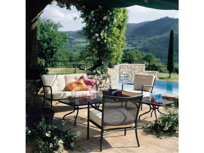 Set per l'esterno modello Athena divano con poltrone Emu completo 