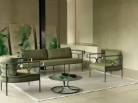 Set per l'esterno modello Collier 2 posti con poltrona e tavolino  Emu completo 