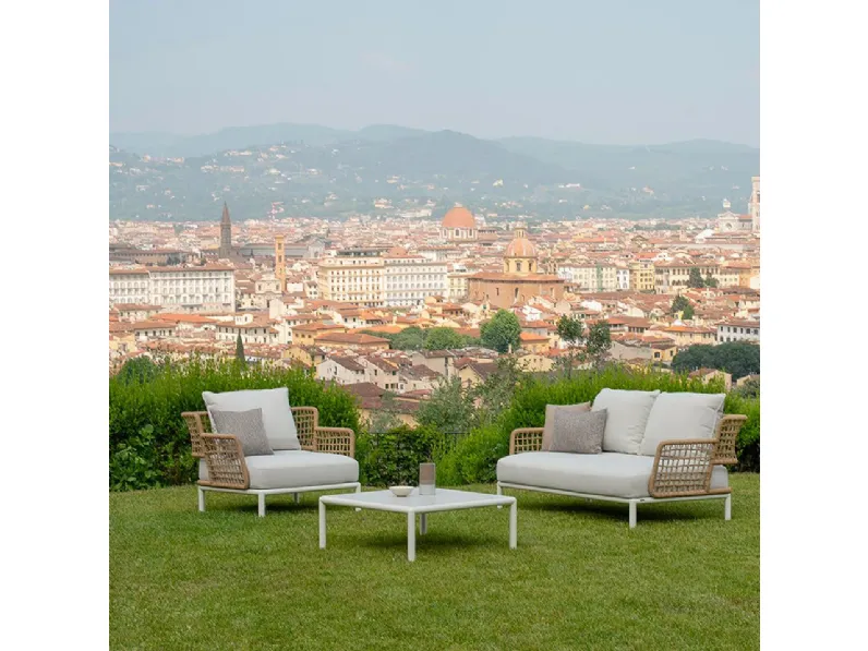 Set da giardino modello Saint martin divano poltrone e tavolino Emu completo 