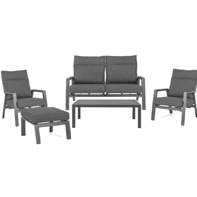 Set per l'esterno completo Salotto kledi antracite tavolino 120 Bizzotto a prezzi convenienti