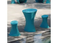 Set per l'esterno modello Set iris tavolino con pouf e poltroncina Myyour completo 