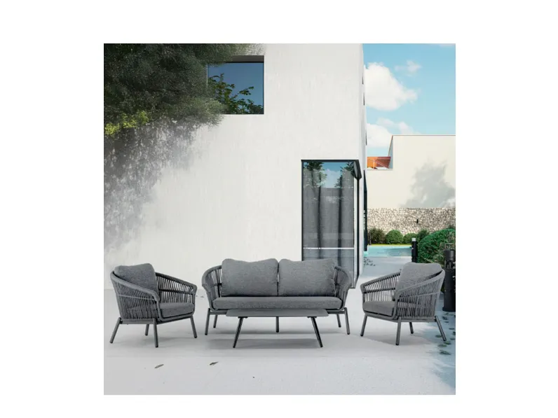 Set per l'esterno modello Tropea green divano poltrone e tavolino Artigianale completo  approfittane ora!