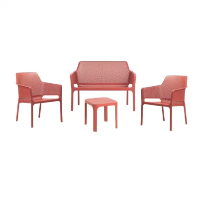 Set per l'esterno modello Salotto net relax corallo table 40 Nardi SCONTATO