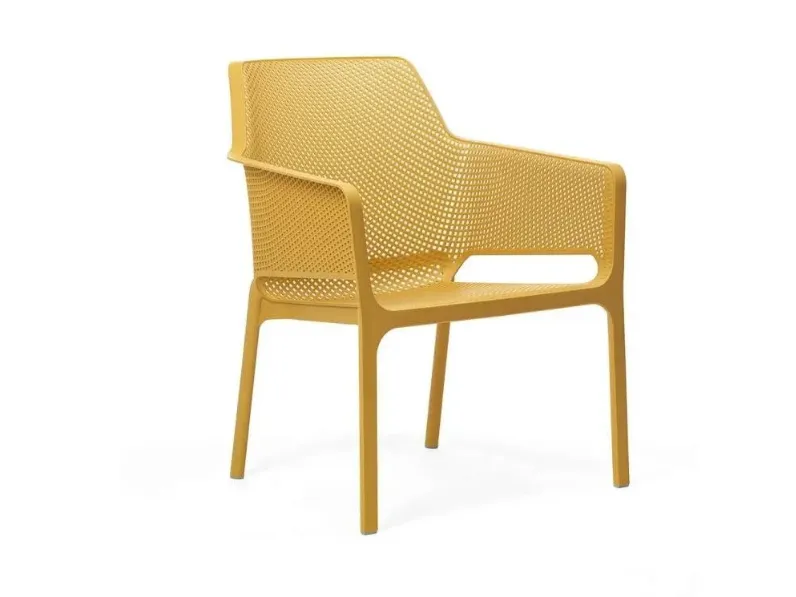 Set per l'esterno modello Salotto net relax giallo senape table 40 Nardi SCONTATO
