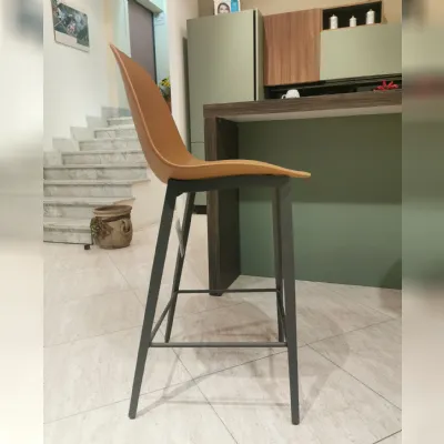 Sgabello alto da bar 80 cm 70cm 60 cm in legno grezzo e ferro originale -   Italia