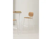 Sgabello da cucina Tata impiallacciato Point house in Offerta Outlet