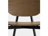 Sgabello da cucina Tata impiallacciato Point house in Offerta Outlet