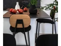 Sgabello con 4 gambe Tata semi-imbottito Pointhouse a prezzi convenienti