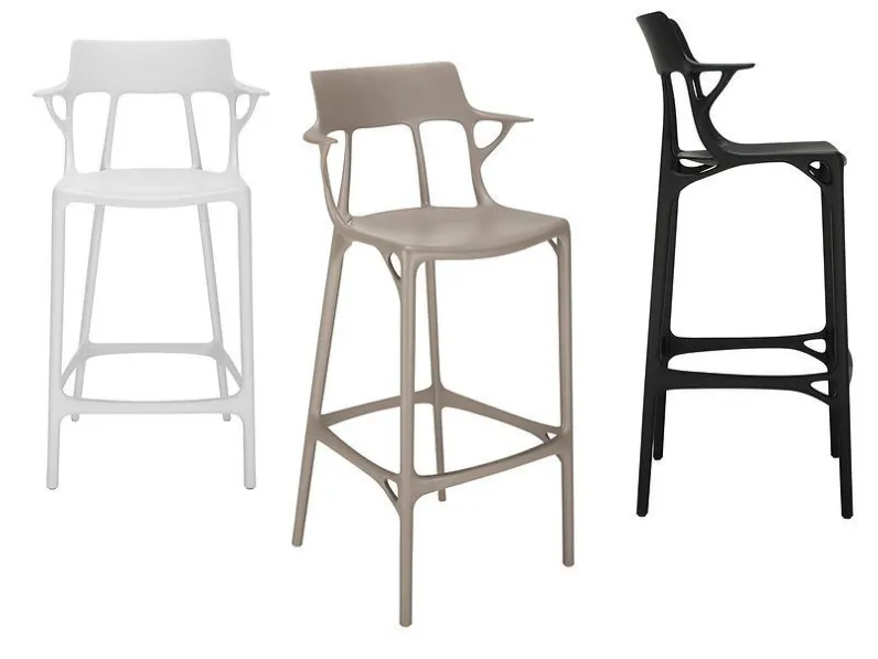 Sgabello con braccioli A.i. stool recycled Kartell a prezzo scontato 