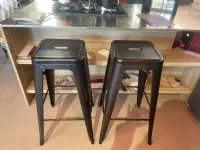 Sgabello Coppia di 2 sgabelli in metallo Rossanese con 4 gambe a prezzo conveniente