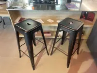 Sgabello Coppia di 2 sgabelli in metallo Rossanese con 4 gambe a prezzo conveniente