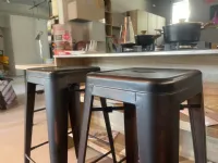 Sgabello Coppia di 2 sgabelli in metallo Rossanese con 4 gambe a prezzo conveniente