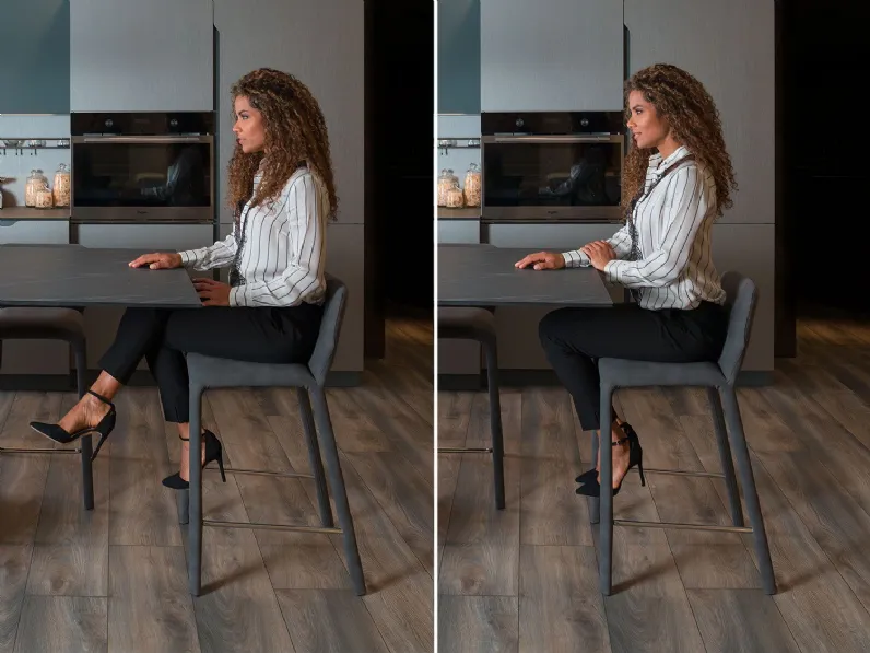 Sgabello Miele outlet Diotti.com con 4 gambe a prezzi scontati