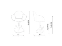 Sgabello Baldo Ozzio con base centrale scontati