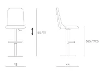 Sgabello regolabile in altezza Dallas Easyline a prezzo scontato 