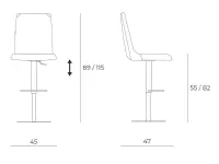 Sgabello regolabile in altezza Seattle Easyline a prezzo scontato 