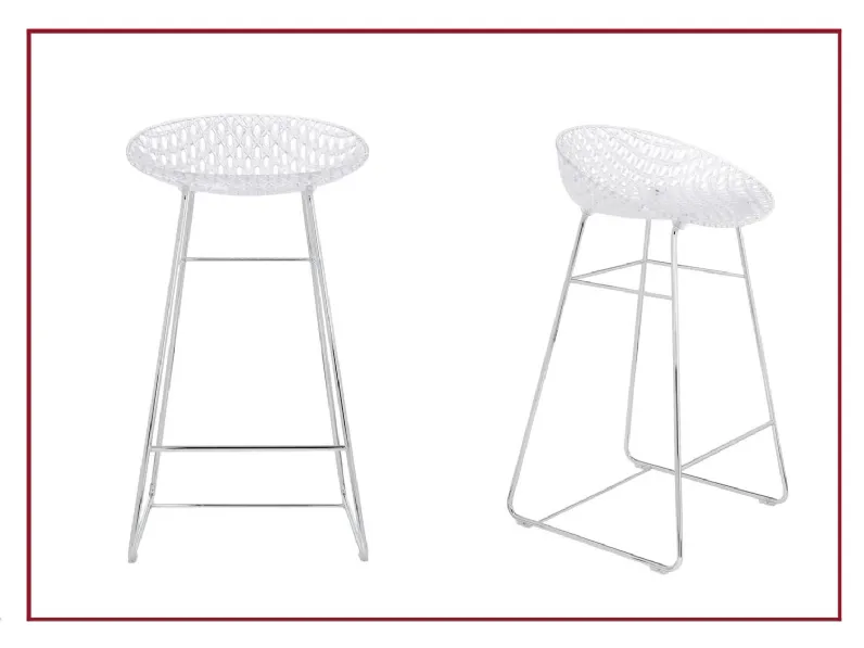 Sgabello a slitta Smatrik  Kartell con forte sconto