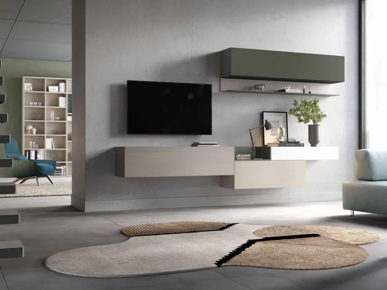 Composizione per il living modello Kf102 di Mercantini in Offerta Outlet