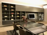 Composizione per la zona giorno modello Living system di Novamobili a prezzo Outlet