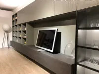 Composizione per la zona giorno modello Living system di Novamobili a prezzo Outlet