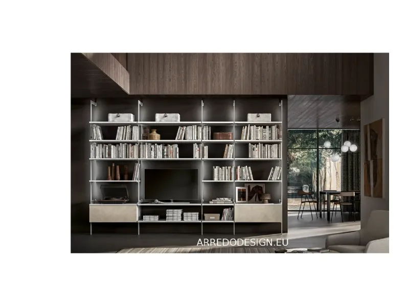 Composizione per il living modello Metal  di Zg mobili in Offerta Outlet