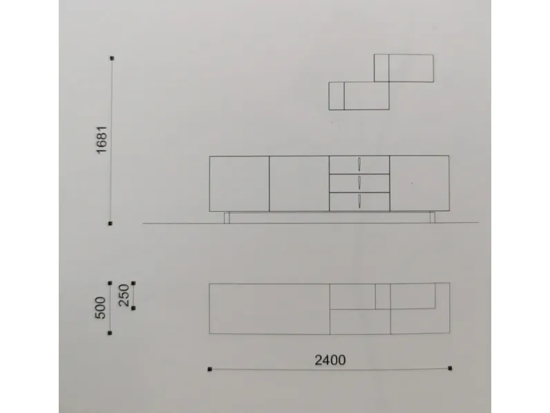 Composizione per il soggiorno modello Orme day 142 di Orme a prezzo scontato