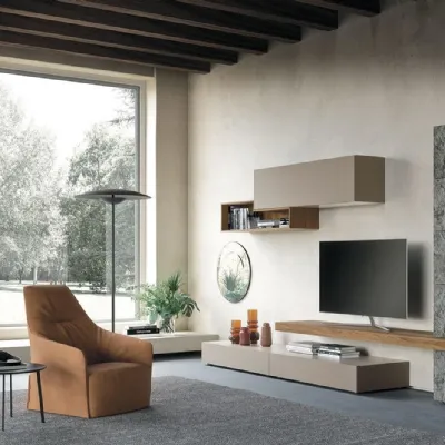 Composizione per la zona giorno modello Sala915 di Mobilgam a prezzo scontato