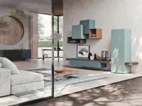 Soggiorno completo Sala917 di Mobilgam in laccato opaco a prezzo scontato