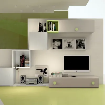 Composizione per il living modello Smart di San martino mobili a prezzo scontato