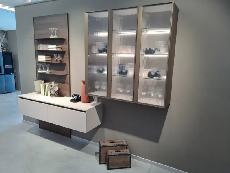 Soggiorno completo Living city di Stosa in laminato materico a prezzo scontato