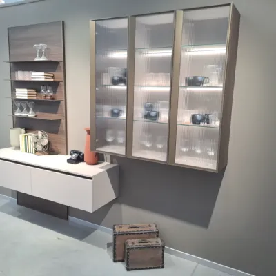 Soggiorno completo Living city di Stosa in laminato materico a prezzo scontato