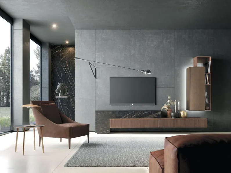 Soggiorno completo modello Sala907 di Mobilgam a prezzo scontato