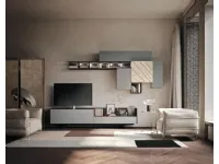 Composizione per il living modello Sala909 di Mobilgam a prezzo Outlet