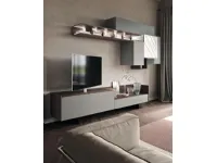 Composizione per il living modello Sala909 di Mobilgam a prezzo Outlet
