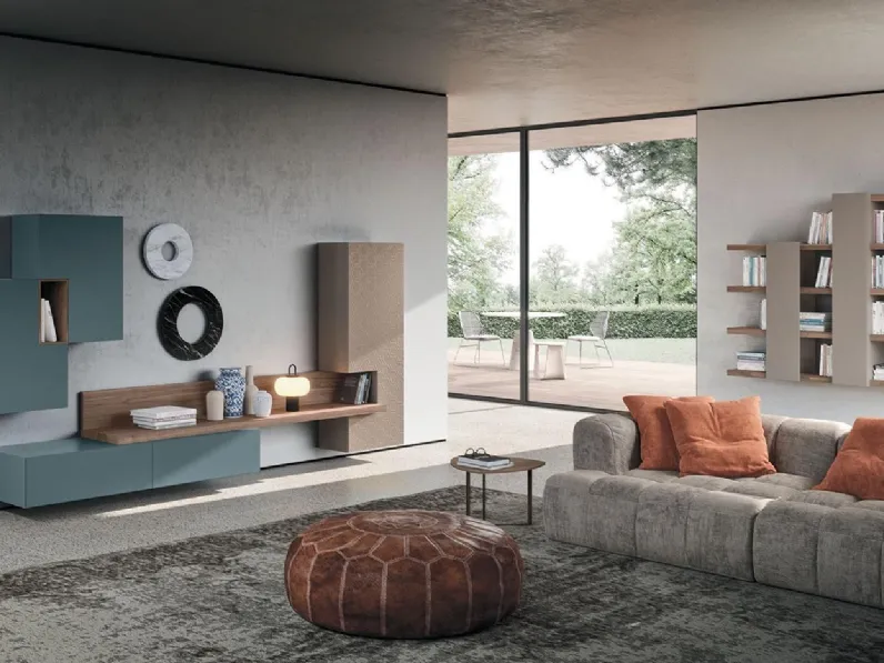 Soggiorno completo Sala922 di Mobilgam in stile design con forte sconto